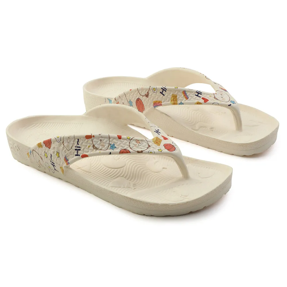 A-HA Beige Casual Slipper For Women HAPPI-LE By Liberty Quick Motion Satin Glow