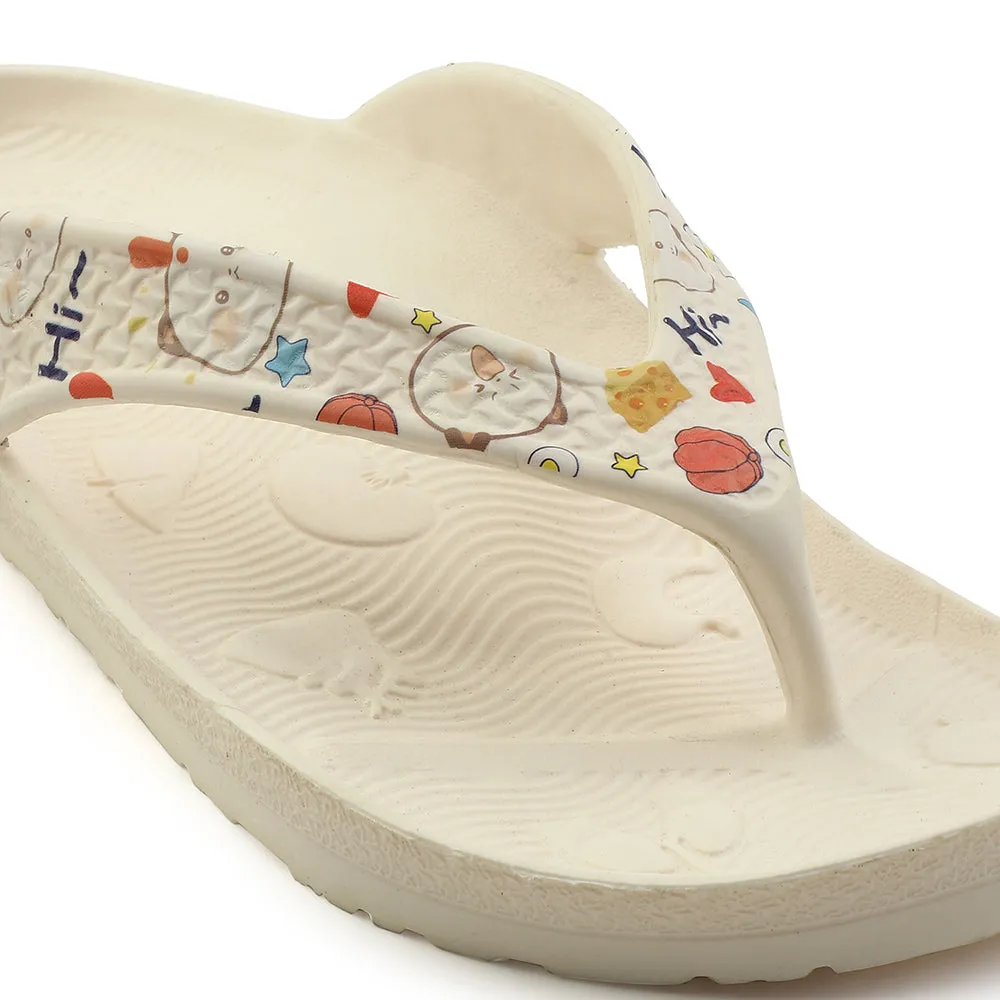 Freeze Proof A-HA Beige Casual Slipper For Women HAPPI-LE By Liberty