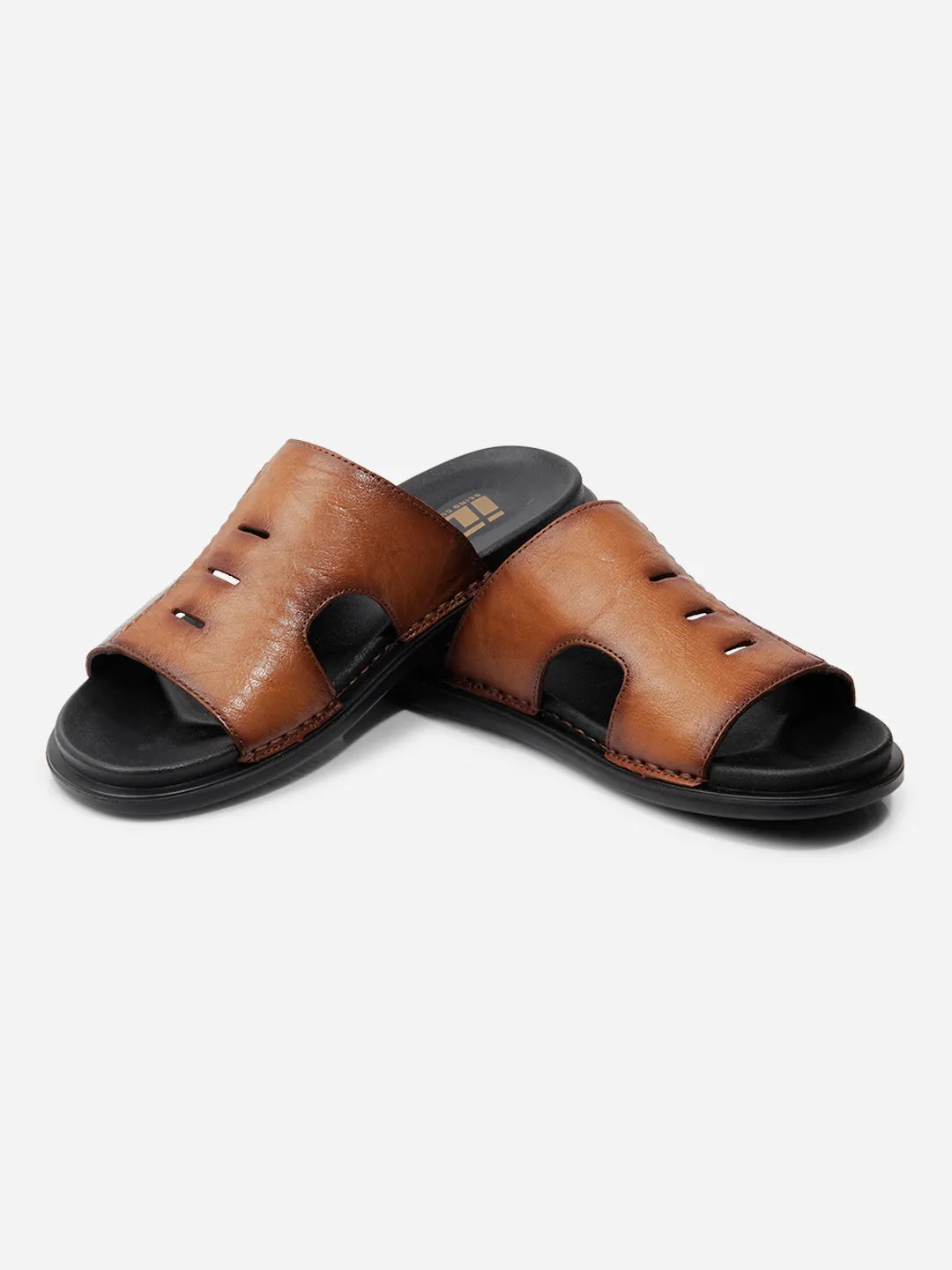 Men Tan-Brown Sandal / Slipper (ID4222) Free Soul