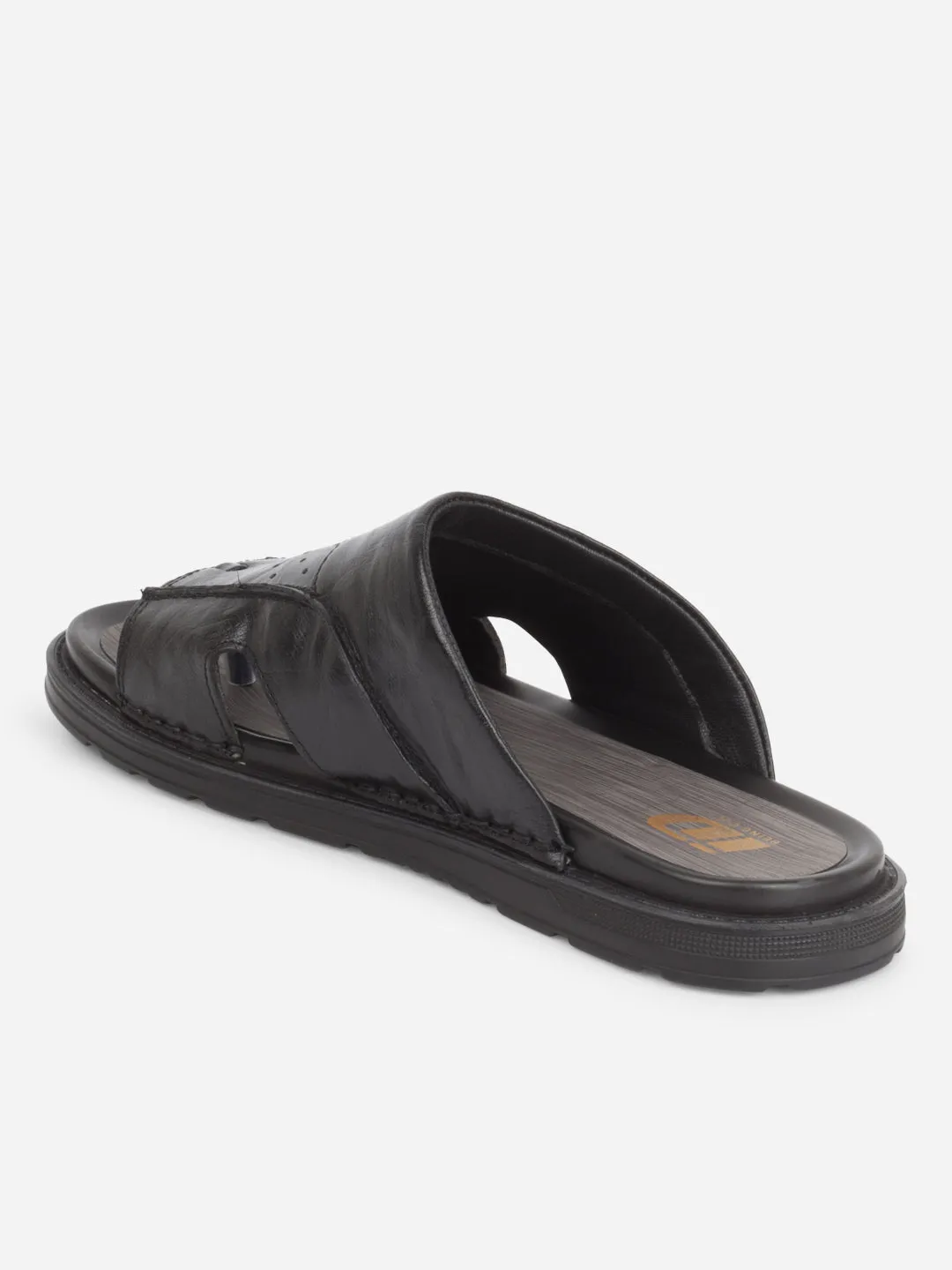 Fiber Mix Seamless Fit Outdoor Explorers Men's Black Slip On Sandal (ID4243)
