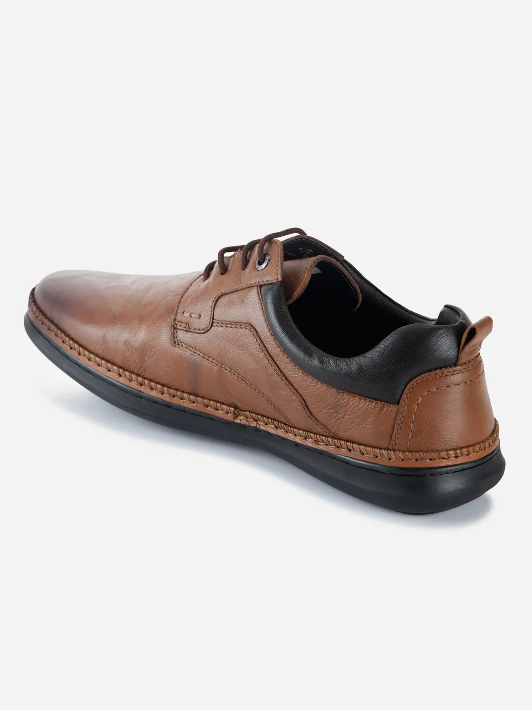 Daily Comfort Sport Edge Men's Tan Dual Tone Comfort Lace Up (ID1118)