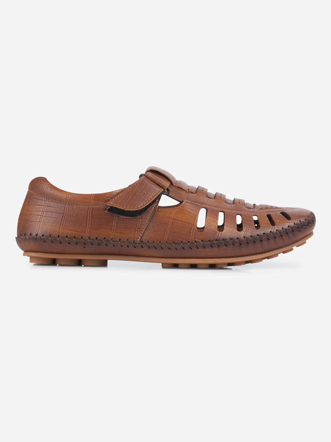 Padded Comfort Standing Workers Men's Tan Huarache Sandal (IX5014)