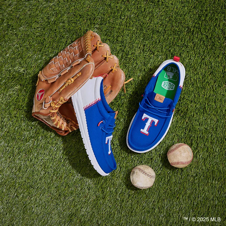 MLB Rangers??Wally Funk - Rangers Royal/White Vintage Mood