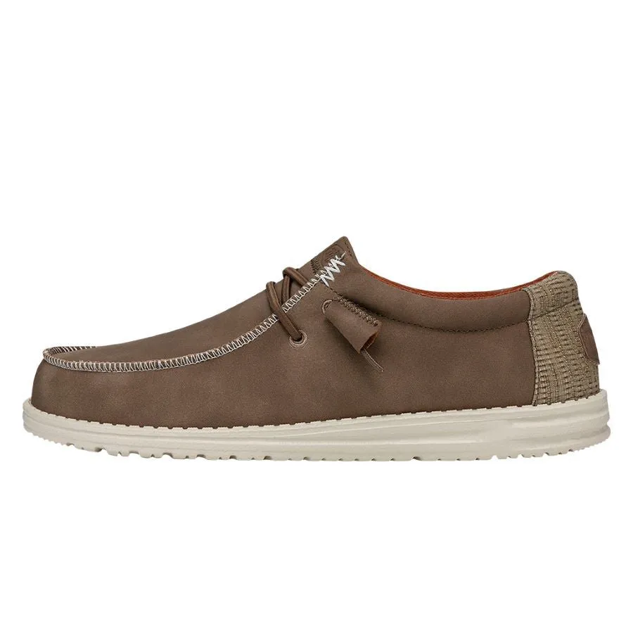 Fashion Glow Wally Fabricated Leather Wide - Tan
