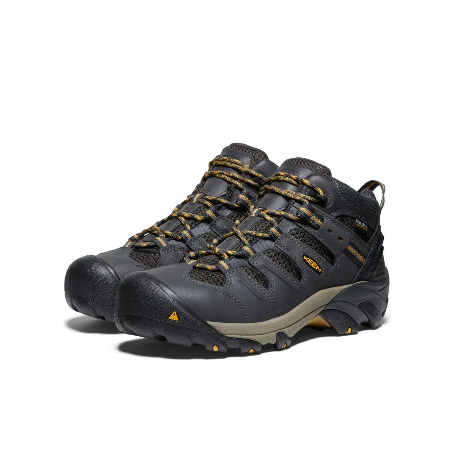 All Day Comfort Men's Lansing Mid Waterproof (Steel Toe)  |  Raven/Tawny Olive