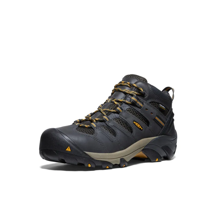 Perfect For Beach Men's Lansing Mid Waterproof (Steel Toe)  |  Raven/Tawny Olive