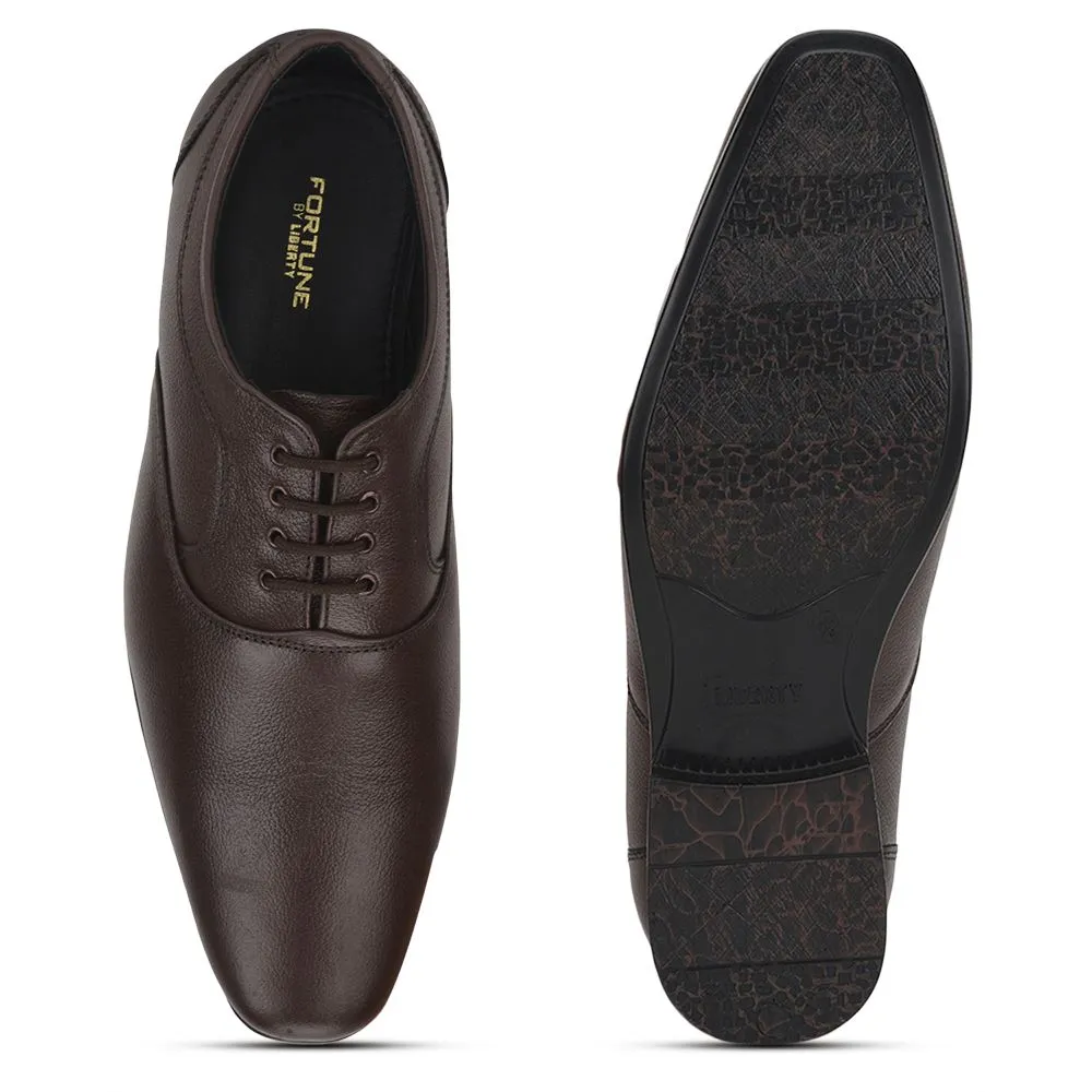 Fortune (Brown) Formal Lace Up Derby Shoes For Men Hll-1 By Liberty Custom Line