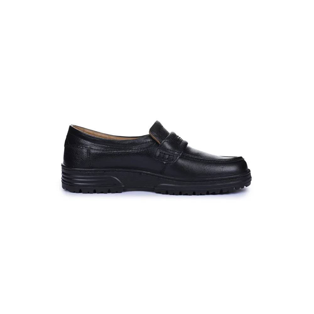 Windsor Black Formal Non Lacing Shoes For Men 7190-54 By Liberty Editorial Look