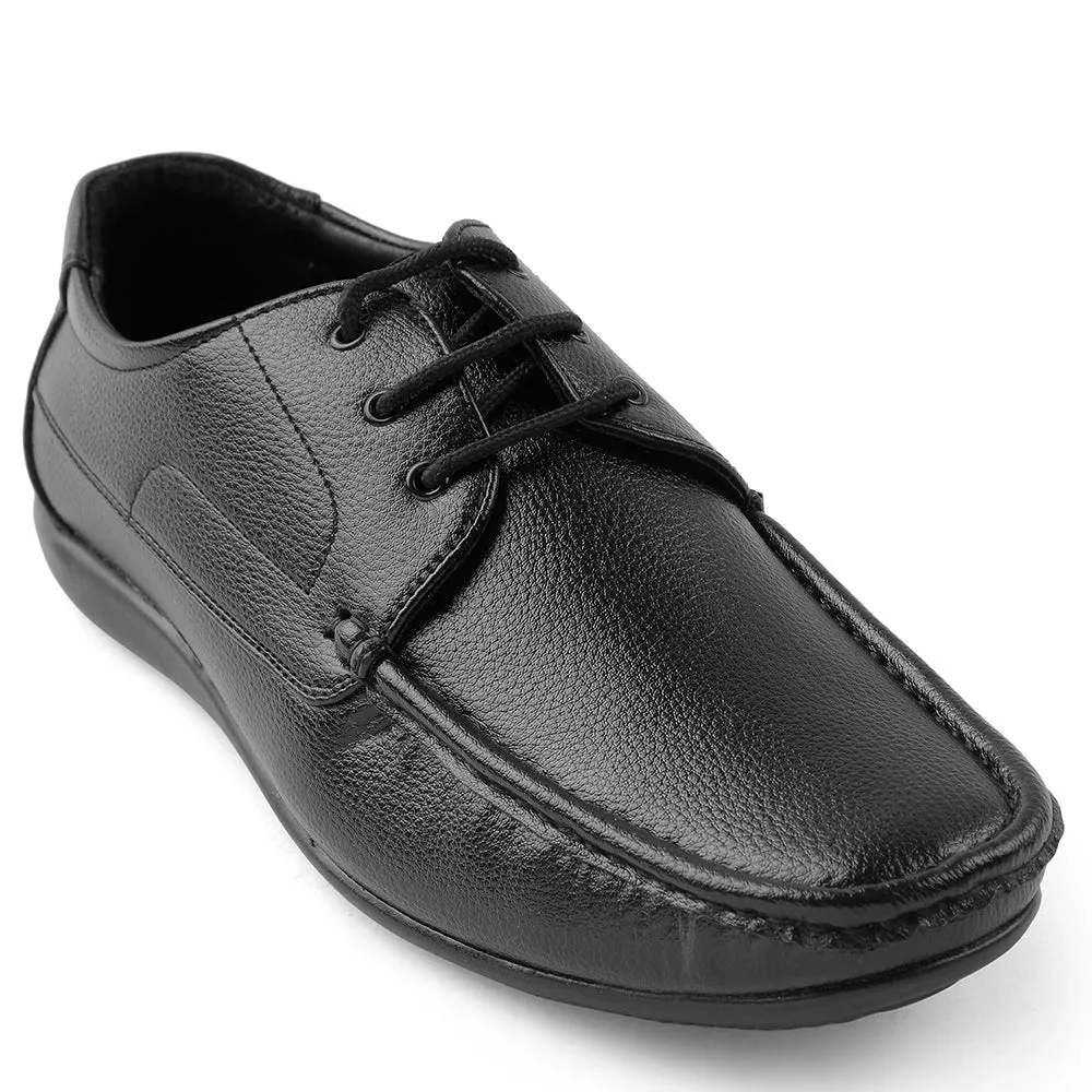 Fortune Black Lacing Formal Derby Shoes For Men HML-6E By Liberty Elite Gathering