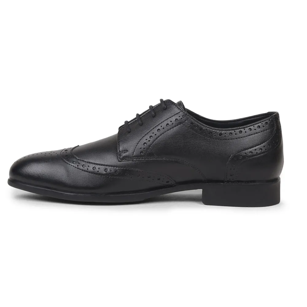 Evening Shade Matte Trim Fortune Black Lacing Formal Oxford Shoes For Men BELGIUM01E By Liberty