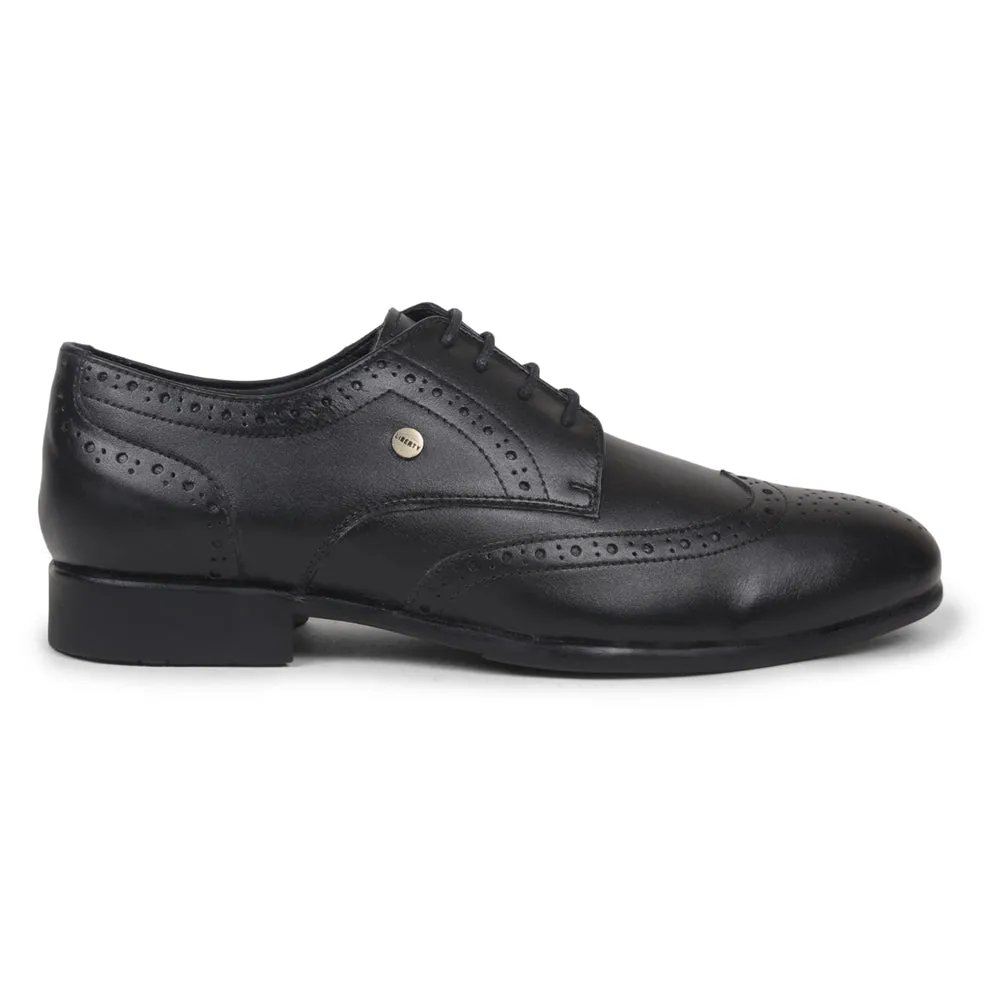Gala Mode Fortune Black Lacing Formal Oxford Shoes For Men BELGIUM01E By Liberty