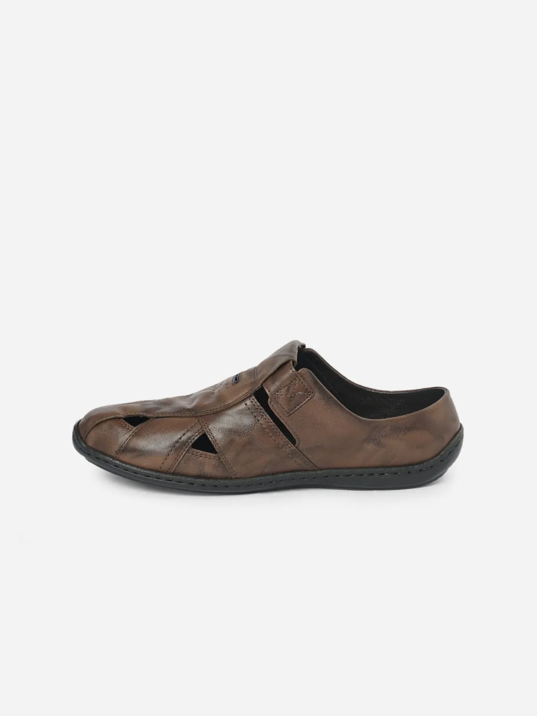 Men's Brown Mule Casual Sandal (ID4069) Padded collar
