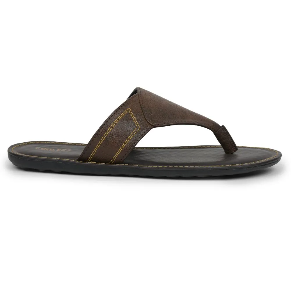 Coolers Casual Brown Slippers For Men AVN-15 By Liberty British Edge Dust Shade