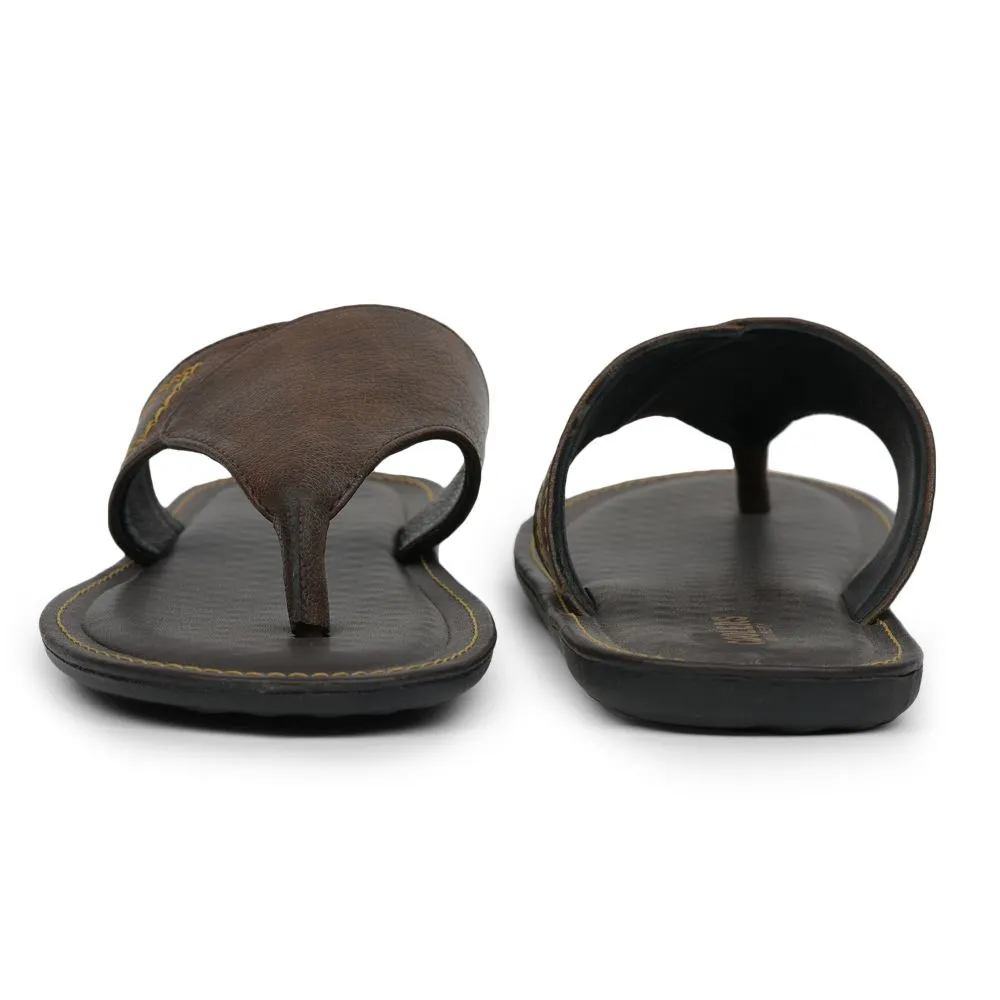 Quick Fit Coolers Casual Brown Slippers For Men AVN-15 By Liberty