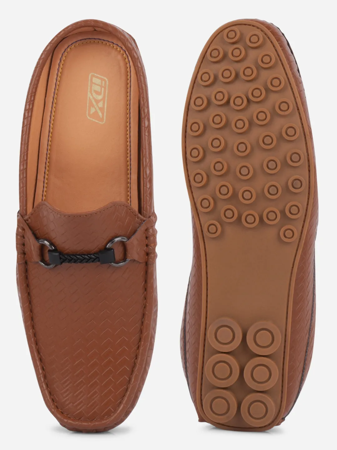 Men's Tan Moc Toe Buckle Mule (IX4112) King Strong Sun Guard
