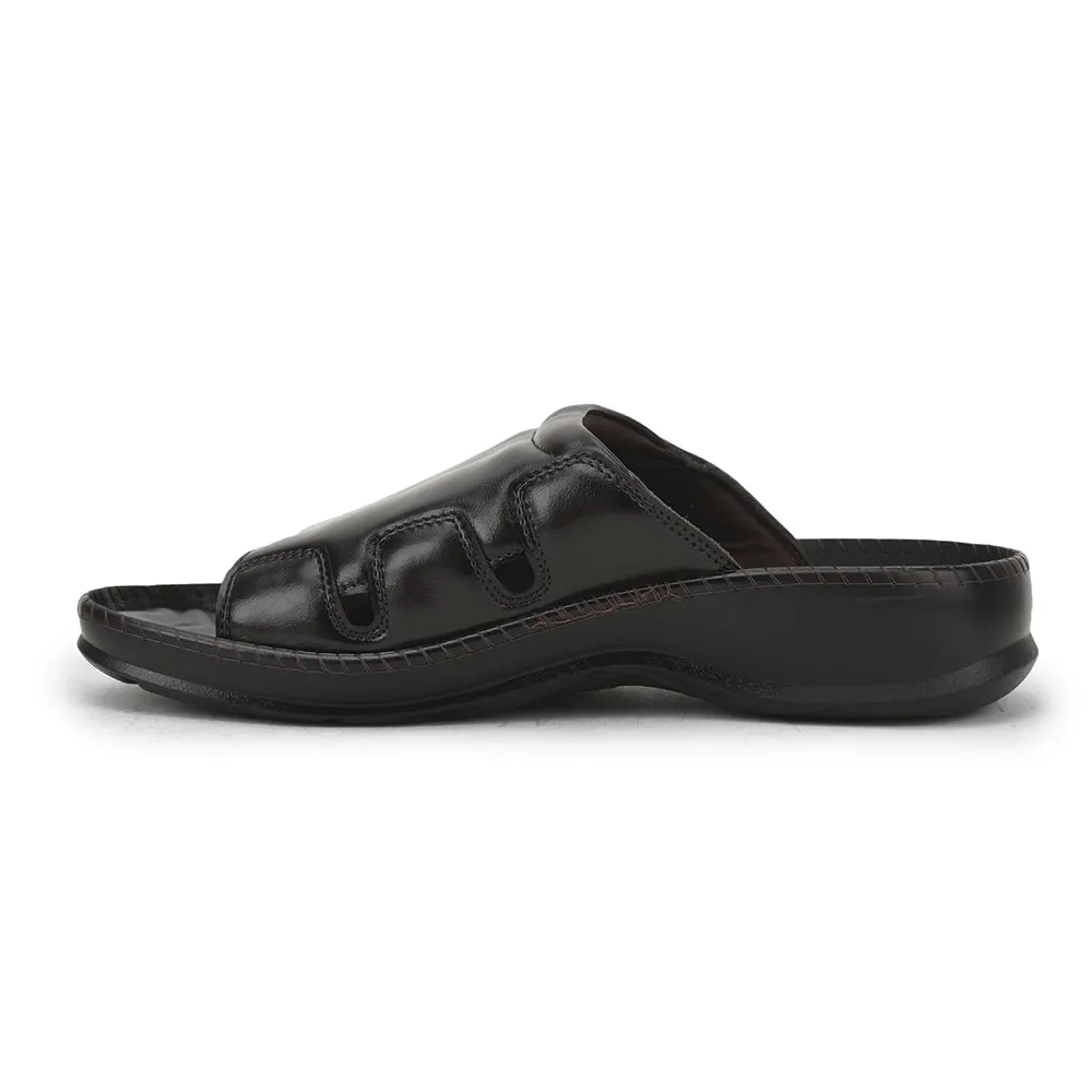 Coolers Brown Casual Slippers For Men META-2 By Liberty Edge Shade Art Cut