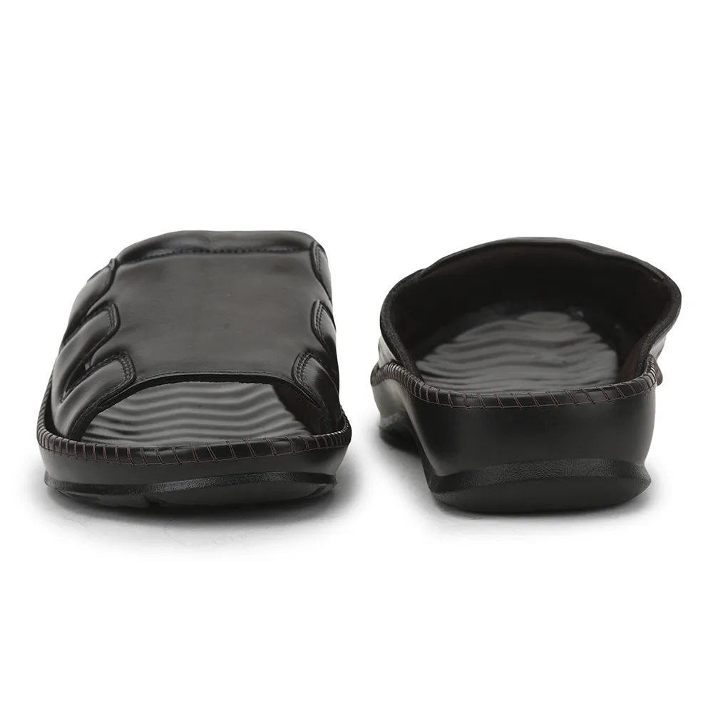 Bespoke Made Elegant Look Coolers Brown Casual Slippers For Men META-2 By Liberty