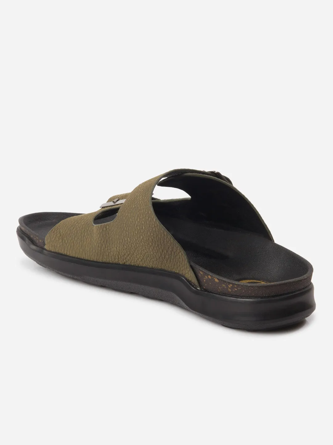 Men's Olive Strap Sandals (ID4271) Tech Knit