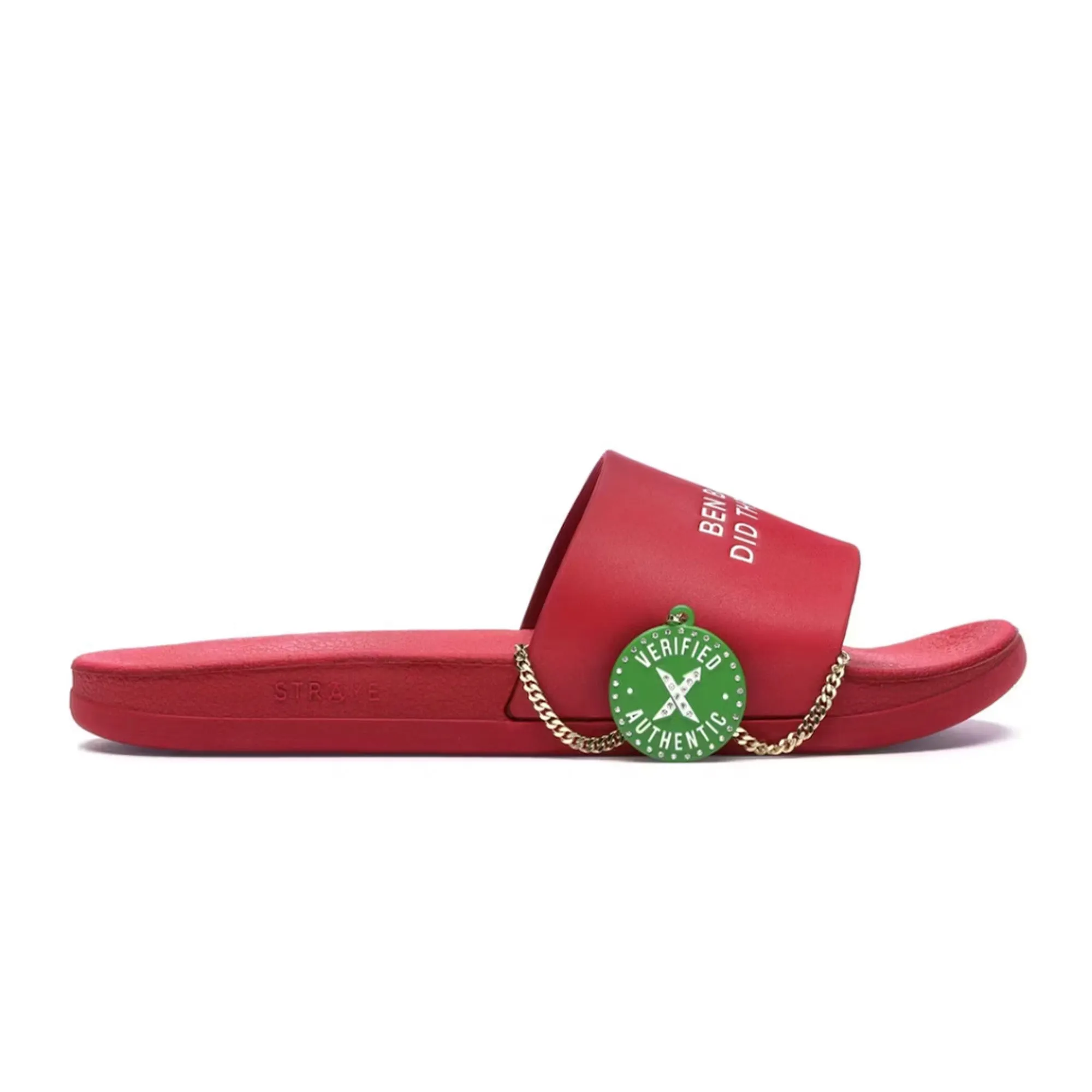 Korean Trend Straye Slides x Ben Baller 'Ben Baller Did the Chain' - Red (New)