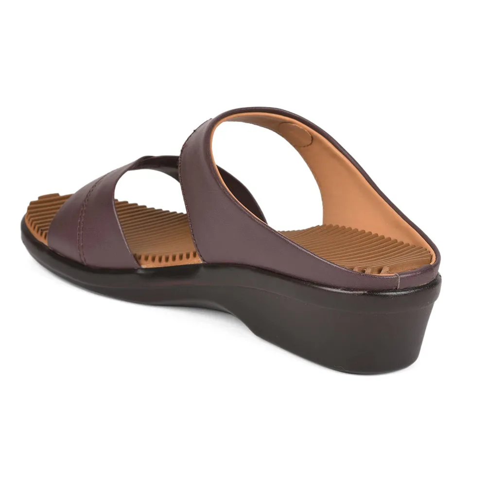 Senorita Casual (Brown) Slippers For Women LAF-1025 By Liberty Travel Light Virtual Step