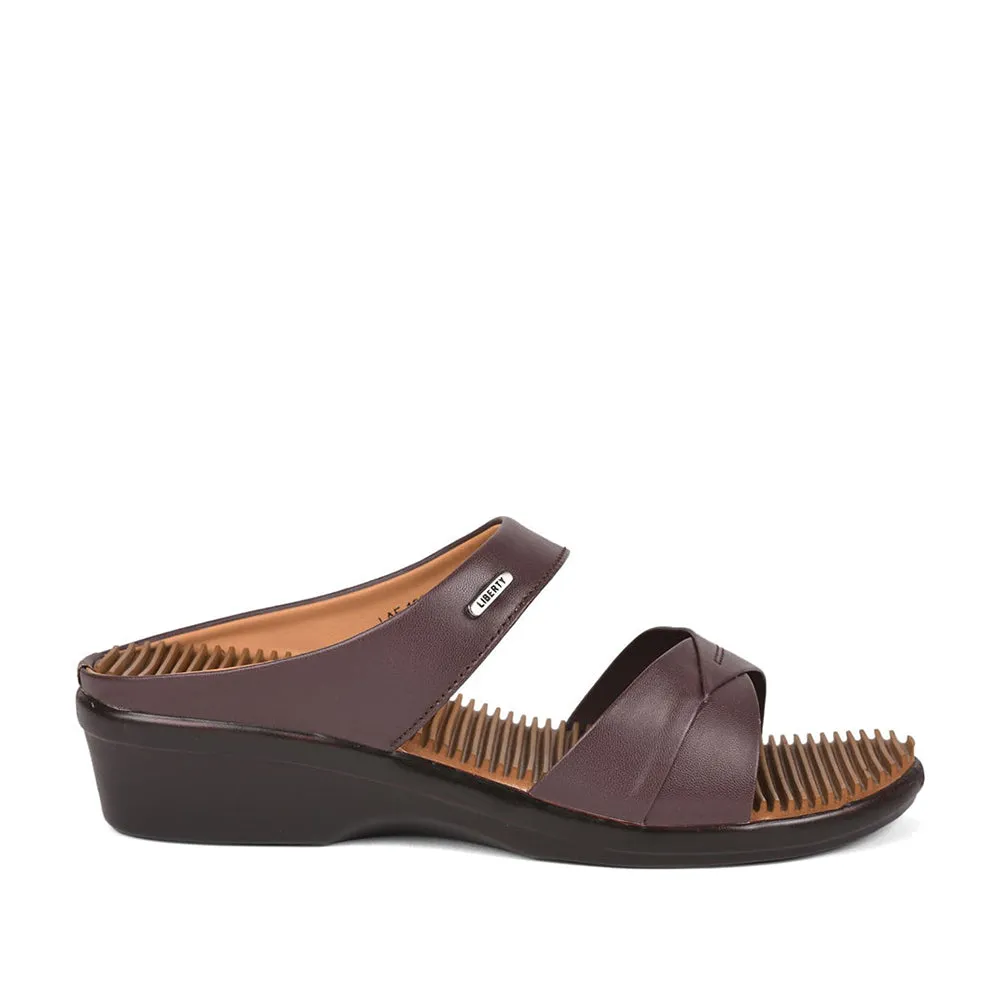 Senorita Casual (Brown) Slippers For Women LAF-1025 By Liberty Dream Walk Knitted Warm