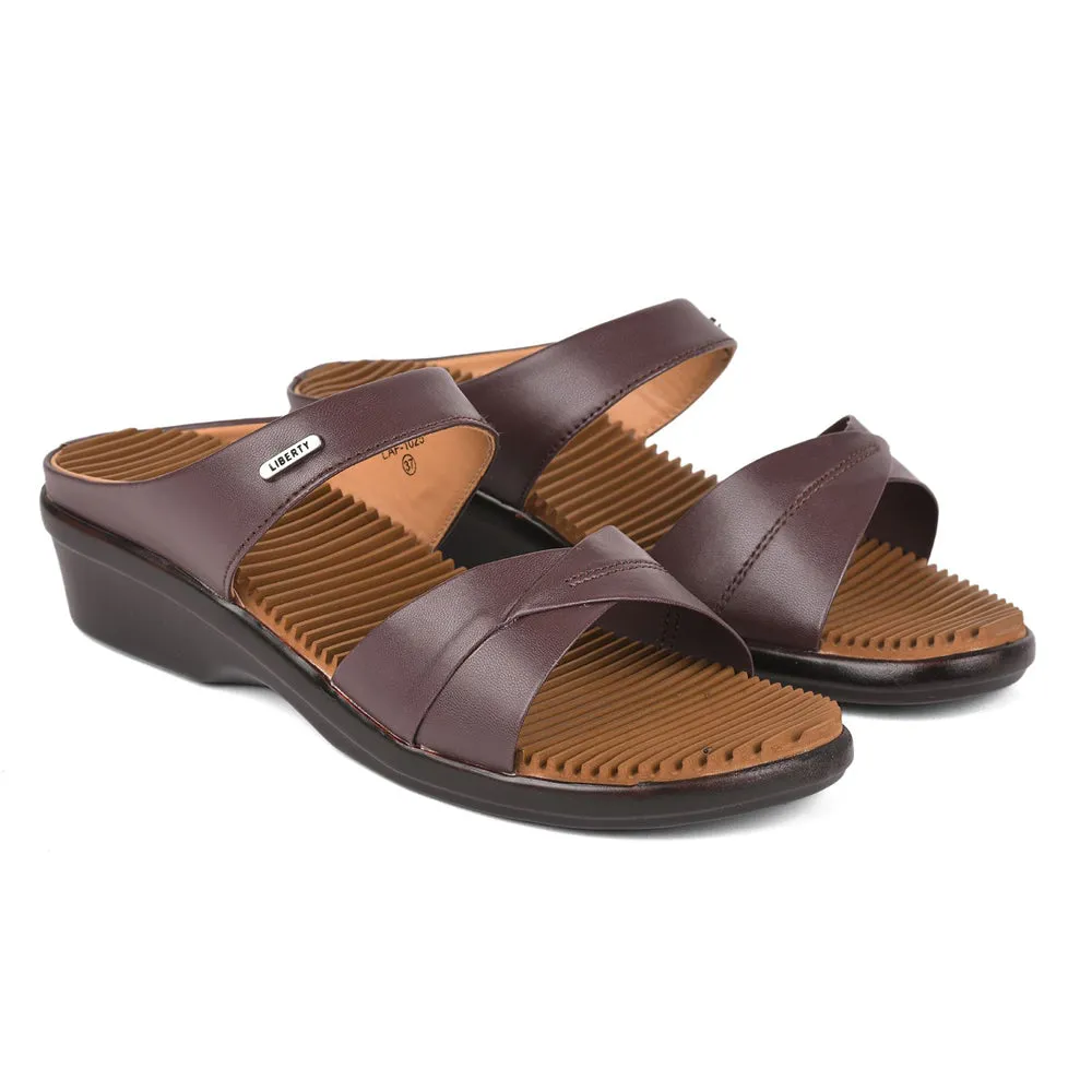 Trend Hot Senorita Casual (Brown) Slippers For Women LAF-1025 By Liberty