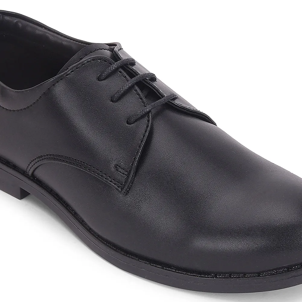 Fortune Black Formal Lacing Derby Shoes For Men MONTRICH-E By Liberty Breathable Lining easy move