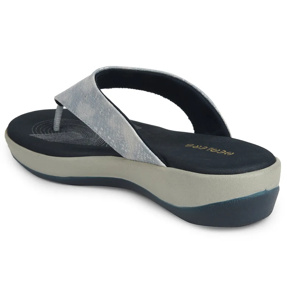 Healers Silver Casual Slipper For Women JJL-12 By Liberty Foam Lining Standing Workers Easy Wear
