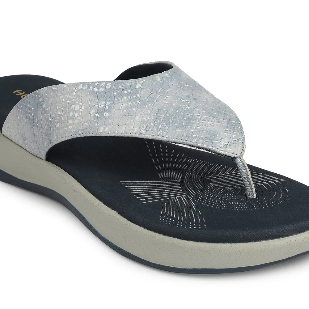 Healers Silver Casual Slipper For Women JJL-12 By Liberty Cactus Cool Comfort Step