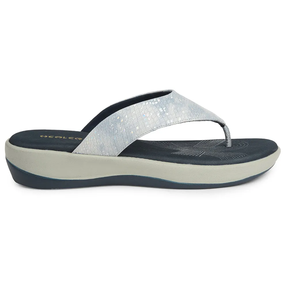 Healers Silver Casual Slipper For Women JJL-12 By Liberty Meta Move