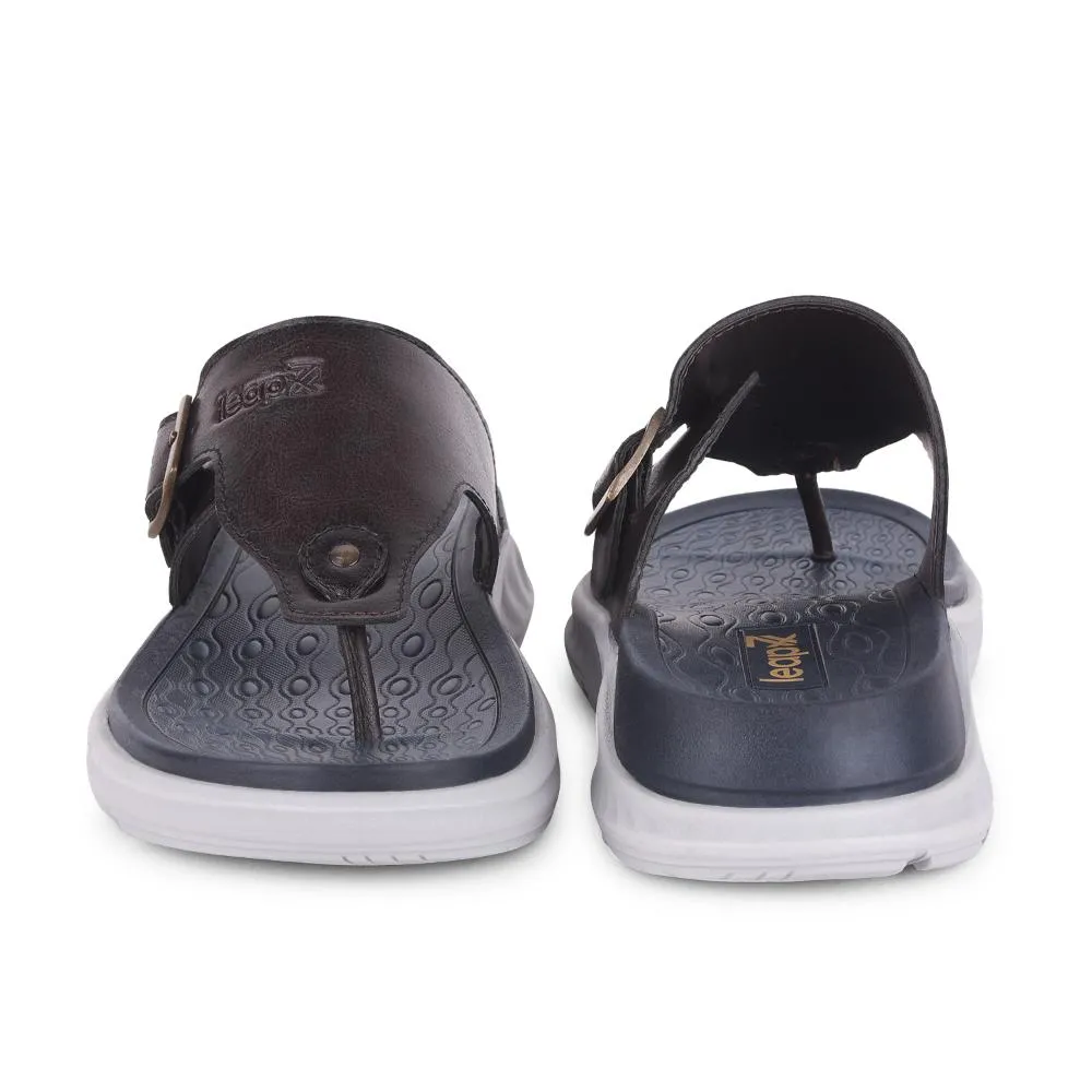 Leap7x Brown Casual Slippers For Men CHARLY-1E By Liberty Business casual Leader Look