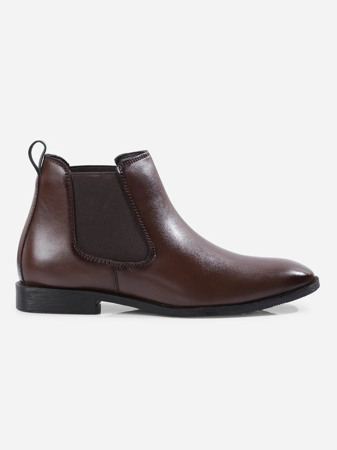 Men's Brown Chelsea Formal Slip On Boots (IX3039) Bright tone