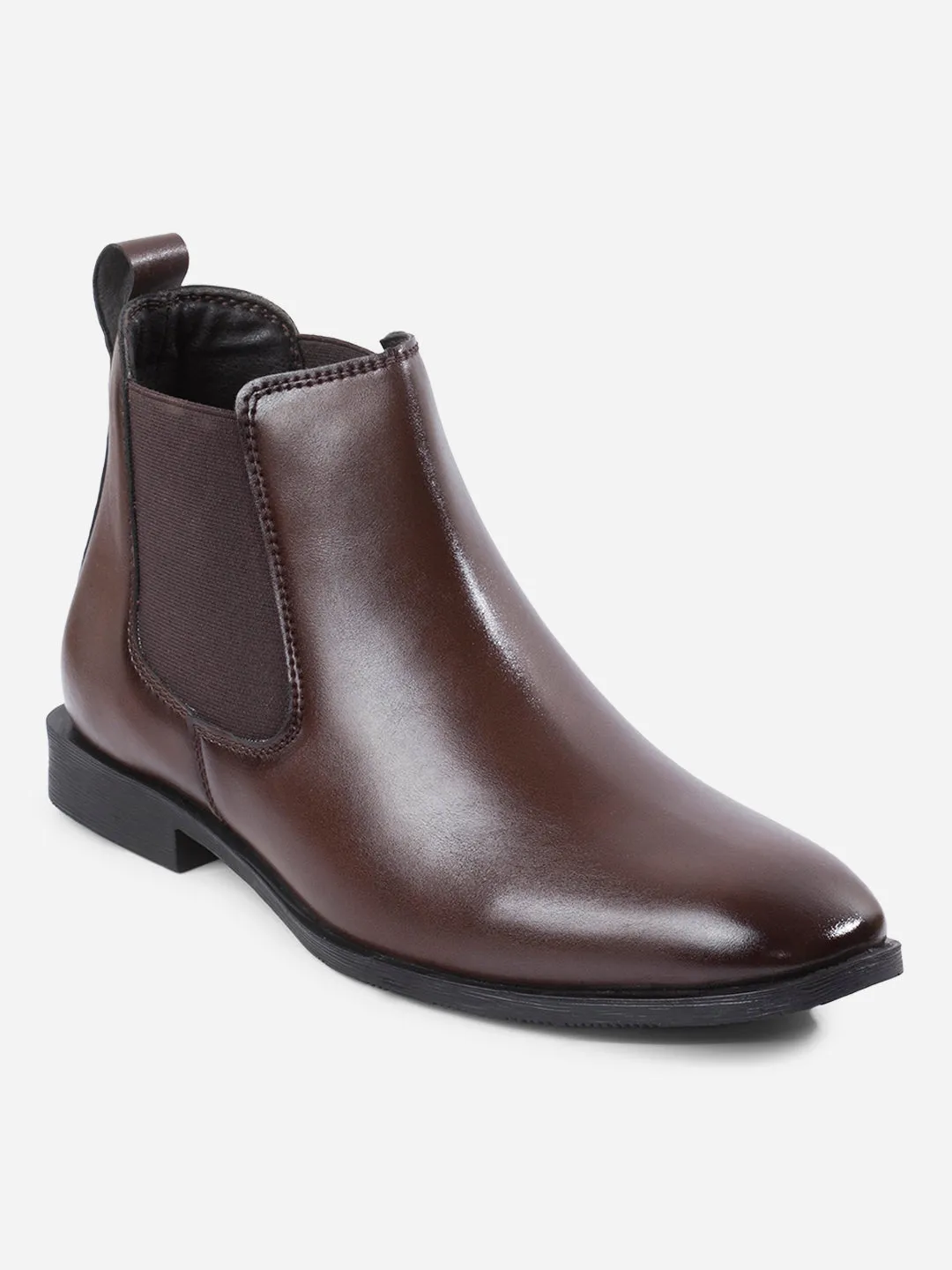 Men's Brown Chelsea Formal Slip On Boots (IX3039) Ventilated Supportive Core Fitness Training