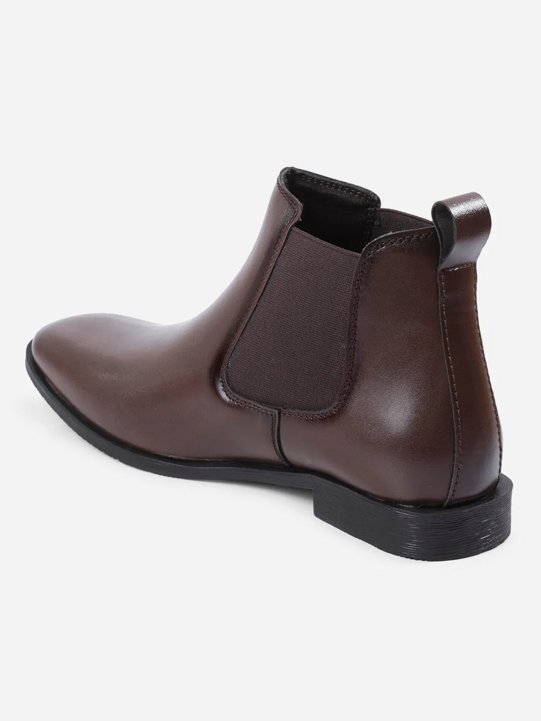 Firm Ground Comfort Stand Men's Brown Chelsea Formal Slip On Boots (IX3039)