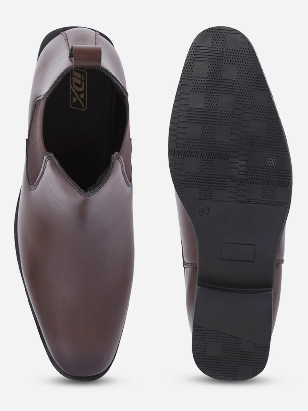 Injury Safe Men's Brown Chelsea Formal Slip On Boots (IX3039)