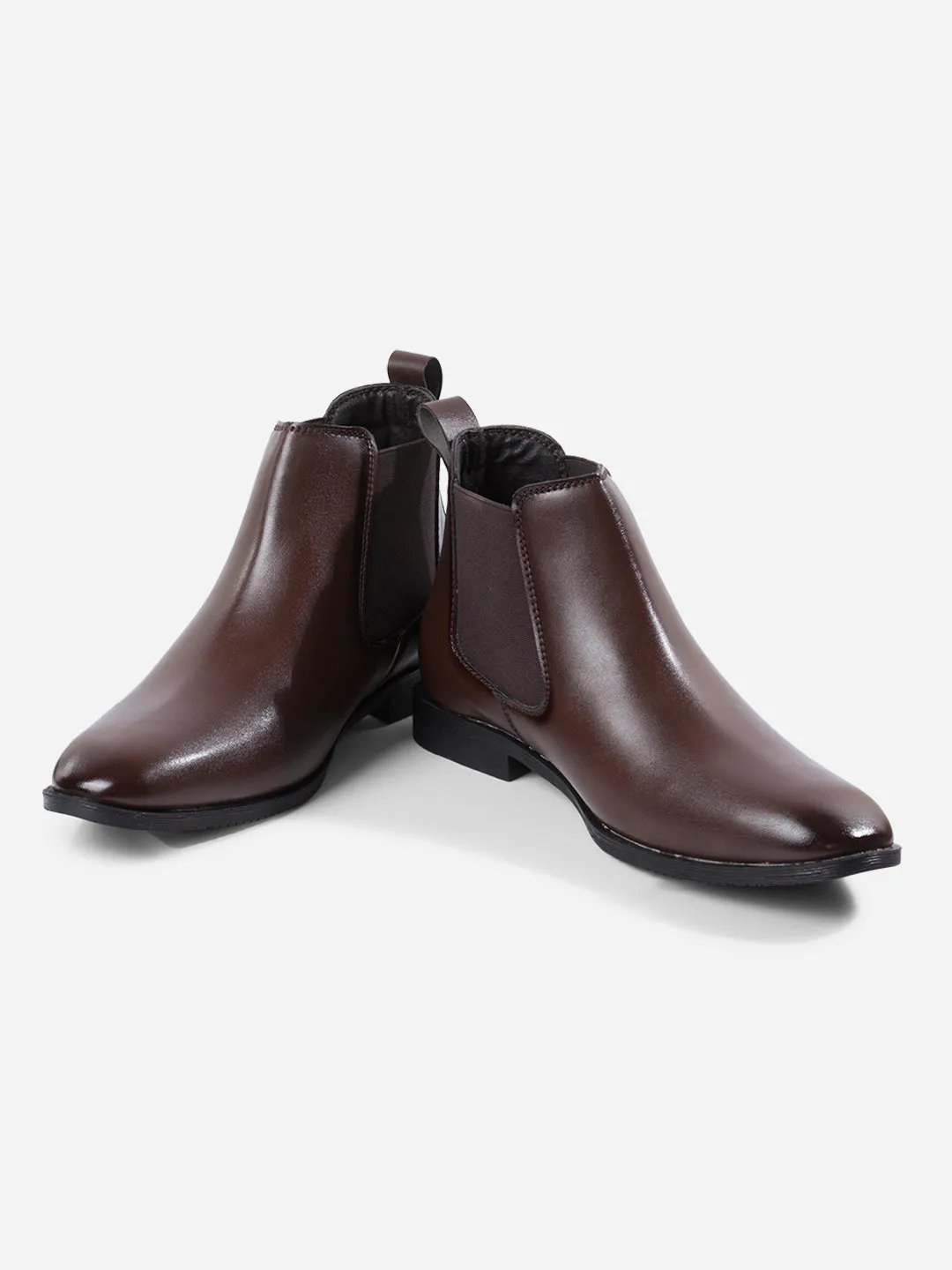 Men's Brown Chelsea Formal Slip On Boots (IX3039) Anti Odor Resort Mood