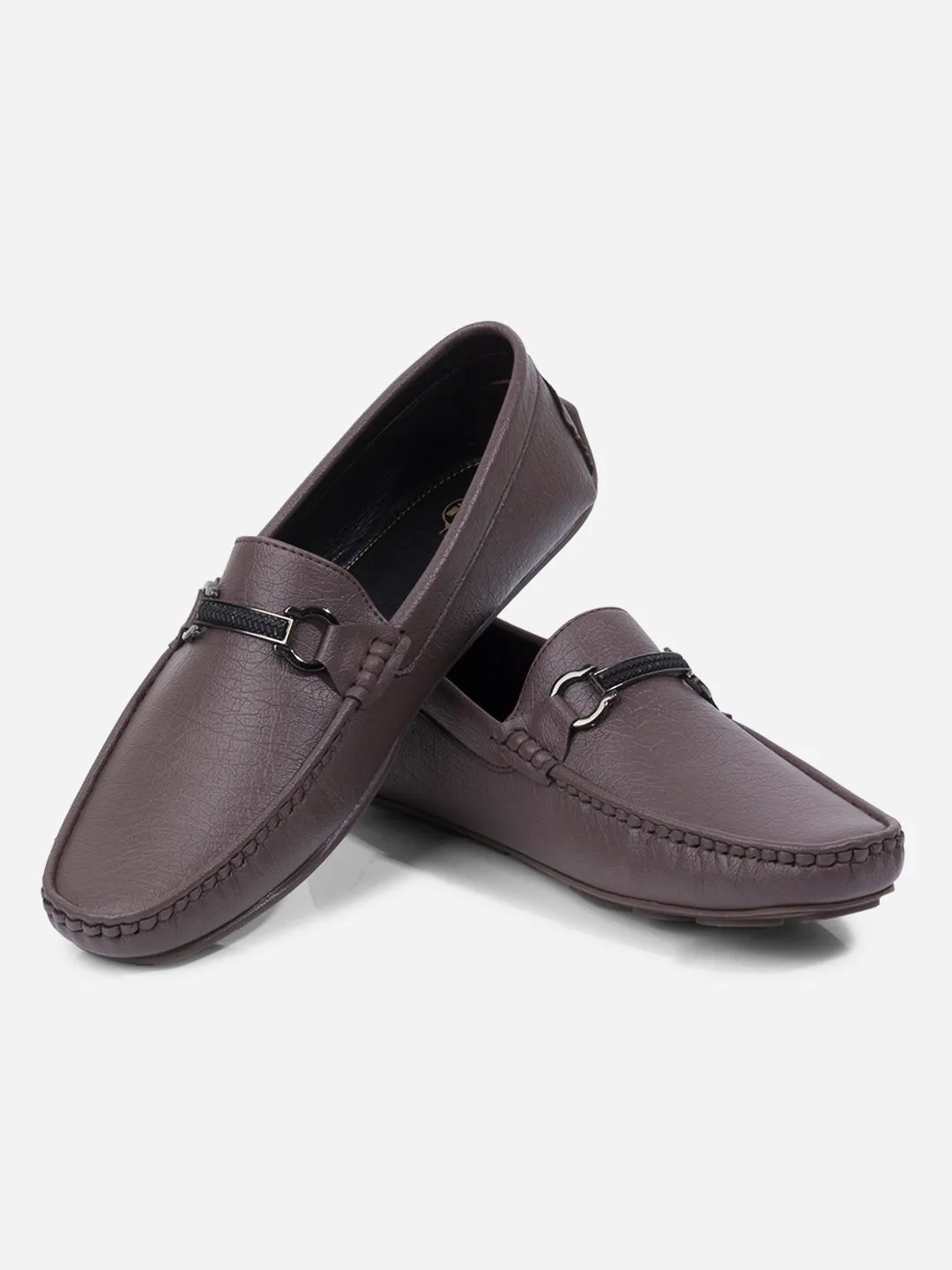 Men's Grey Moc Toe Buckle Loafer (IX4111) Ultra Light Urban Walkers