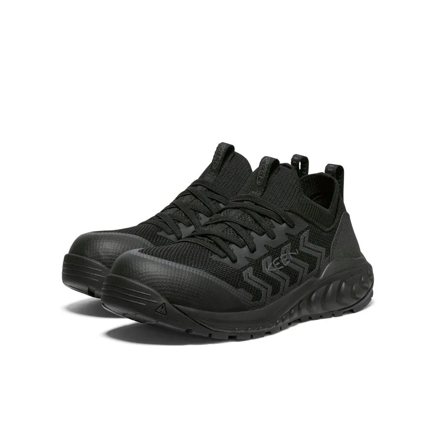 Lace Up Design Western Ride Women's Arvada Shift Work Sneaker (Carbon Toe)  |  Black/Magnet
