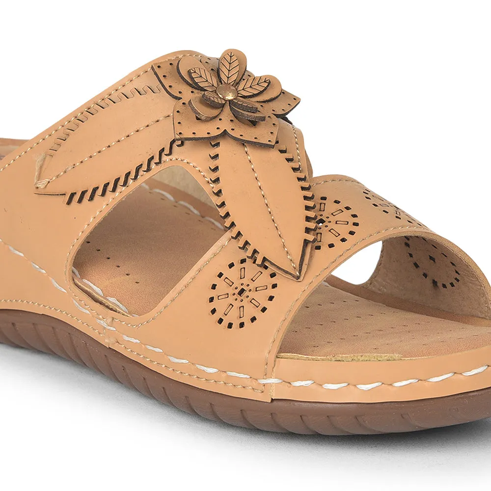 Senorita Casual (Beige) Slippers For Women LAF-755 By Liberty Best Seller