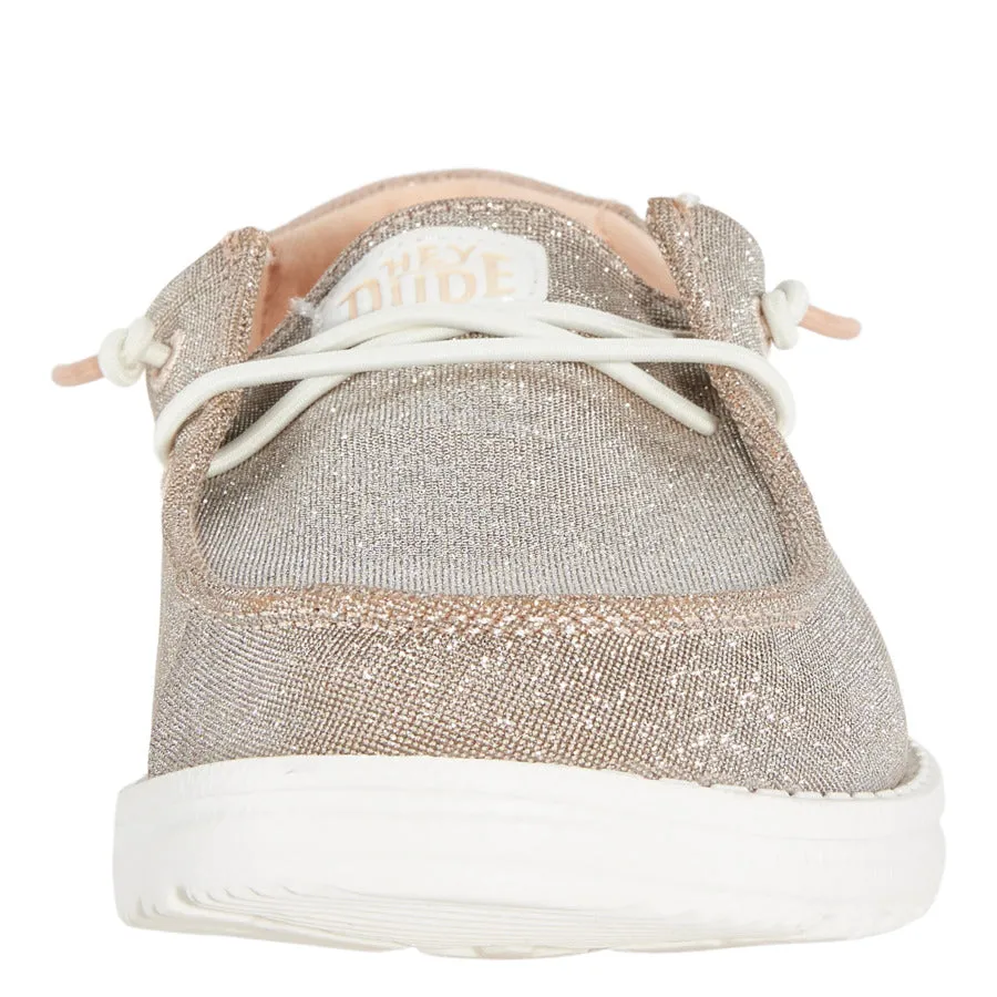 Wendy Metallic Sparkle Wide - Rose Gold Soft Land