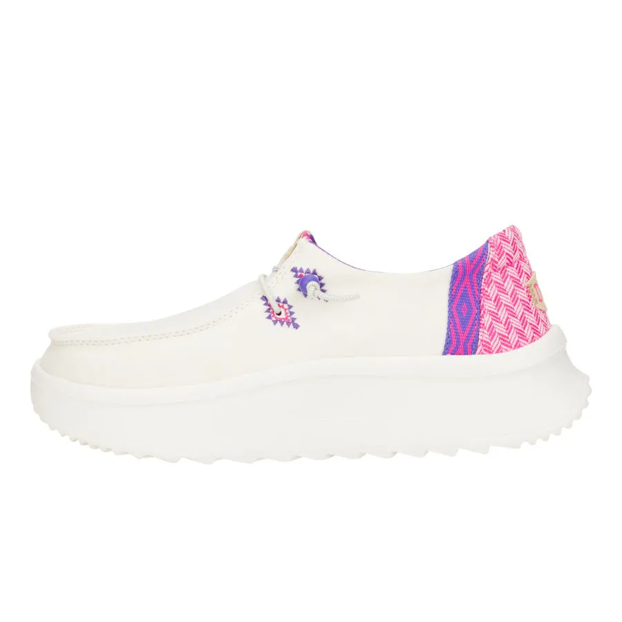 Carry Easy Wendy Peak Chambray Woven - White/Pink