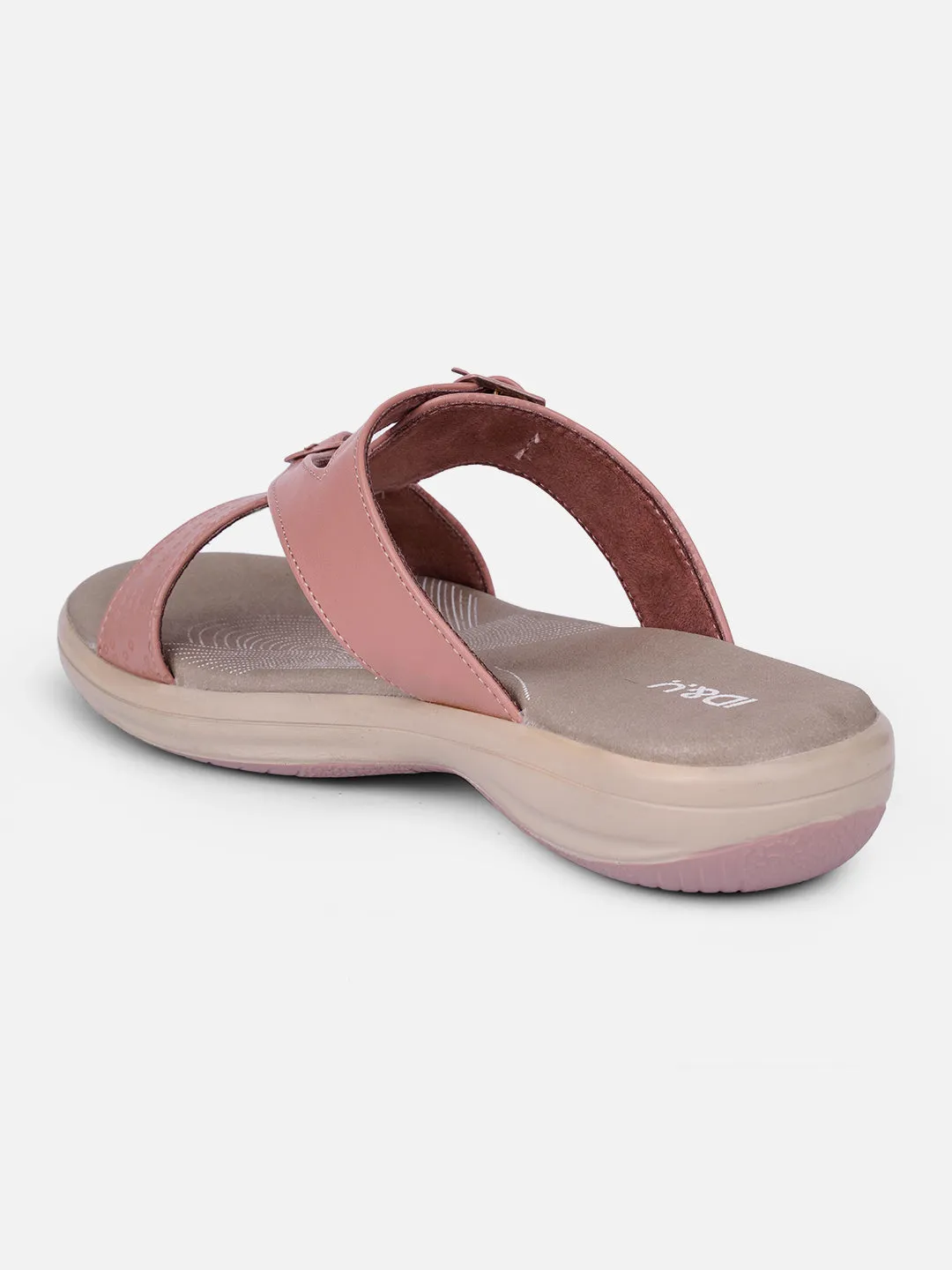 Women's Peach Comfort Sandals (IU6005) Comfort Sandal Instant Wear Footwear