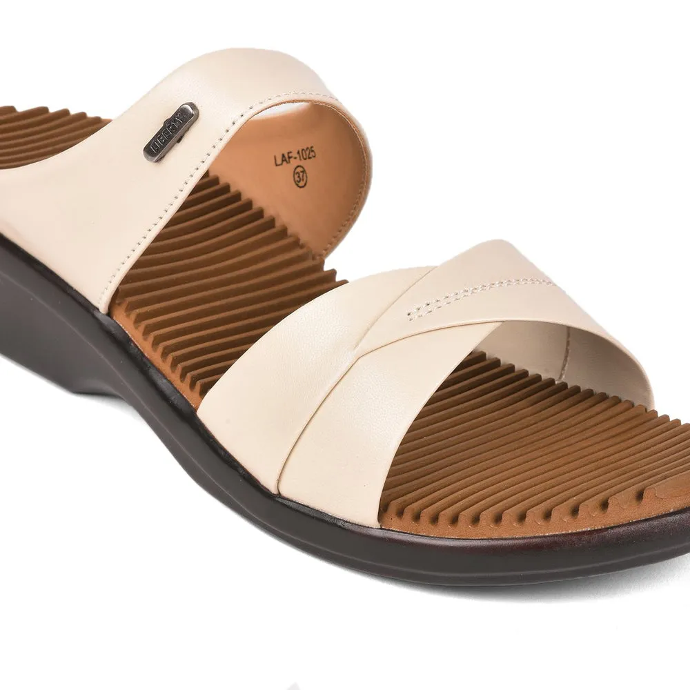 construction Cactus Cool Senorita Casual (Cream) Slippers For Women LAF-1025 By Liberty