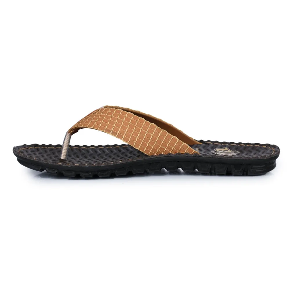 Silent Luxe Dinner Date A-HA Tan Casual Slippers For Men 2137-11 By Liberty