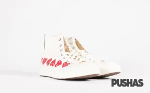 Comme des Garcons Play x Chuck Taylor 1970s Hi 'Multi Heart' - Milk (New) Kids Play Low Arch
