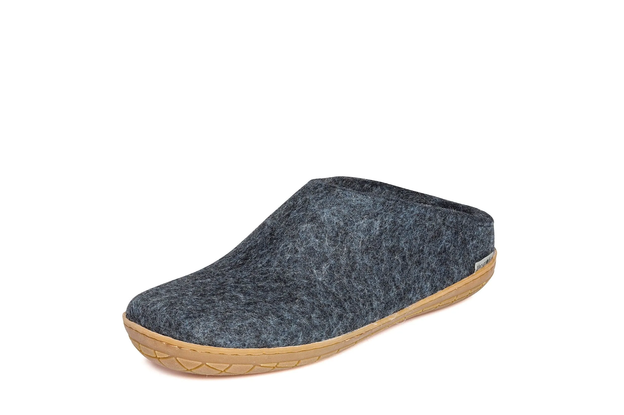 Work Base Quick Motion Glerups Slipper: Slip-on, Honey Rubber Sole (Denim, Grey & Forest)