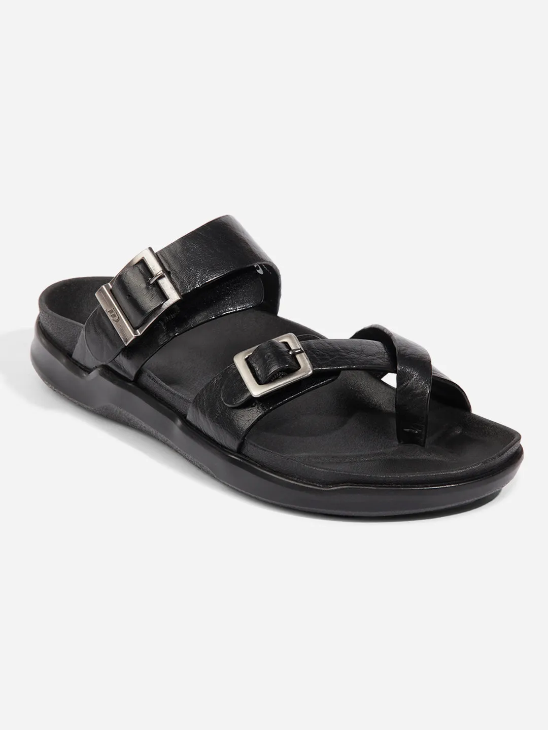 Ocean Edge Hero Mode Men Black Sandal / Slipper (ID4223)