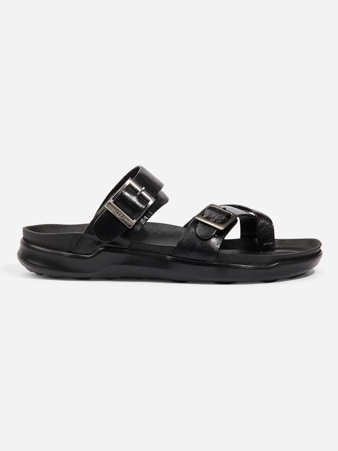 Hot Pick Hill Tough Men Black Sandal / Slipper (ID4223)