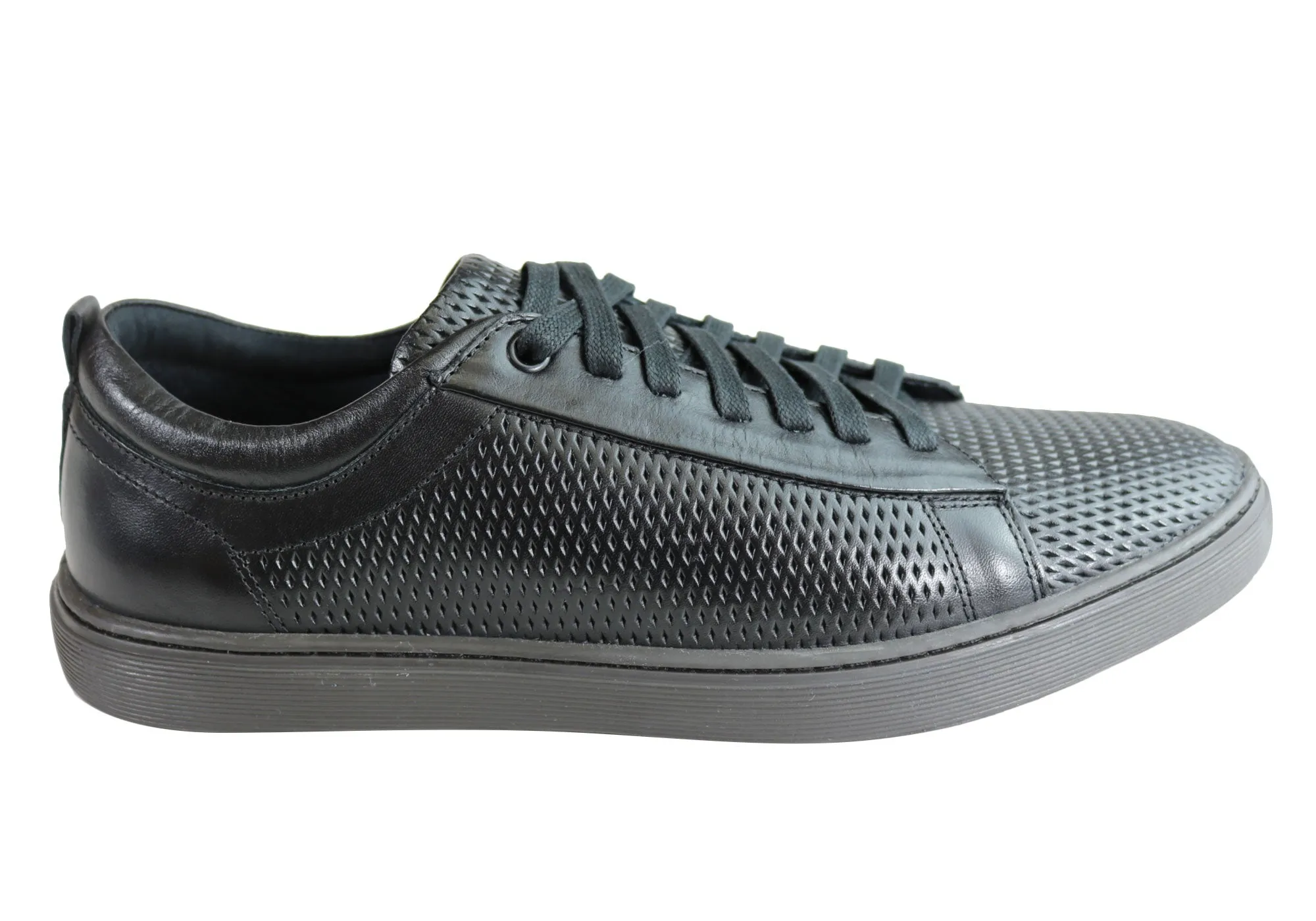 Ferricelli Finch Mens Leather Lace Up Casual Shoes Made In Brazil Dusk Run