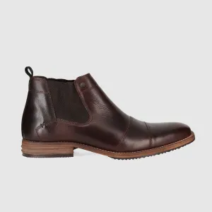 Everyday Style Mid Heel Jonah Chelsea Boots Dark Brown